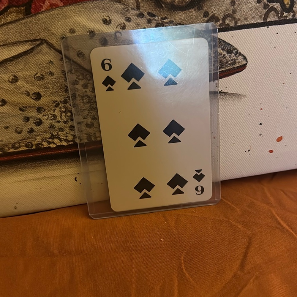 Prada beauty collectible playing card (6♠️)